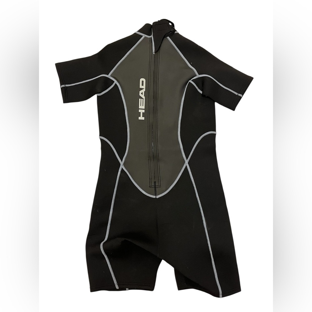 Head Black and Gray Wave Shorty Scuba Diving Wetsuit